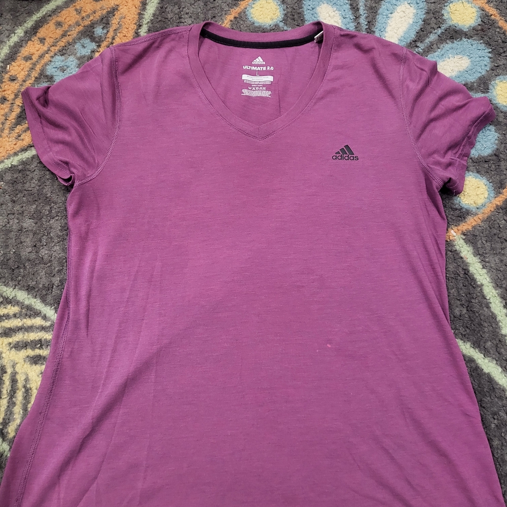 Adidas Women's Short Sleeve Purple Tee